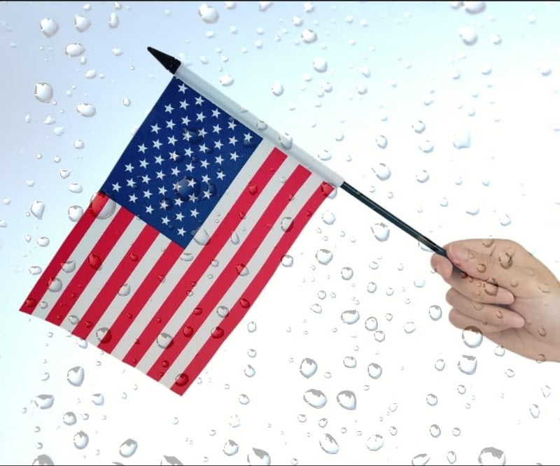 Zigvert US & South Korea Twin Flag Set - American & Korean Table Flag for Room Display - Image 2